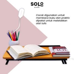 Lampu Meja Belajar LED 3 Warna dan Tempat Alat Tulis