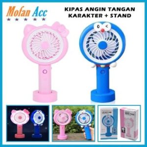 Kipas Angin Tangan Karakter + Lampu LED