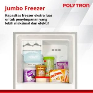 Polytron Kulkas 2 Pintu Metallic 210 liter