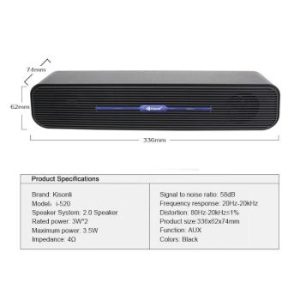 KISONLI Gaming Speaker Soundbar