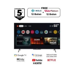 Polytron 4K UHD Smart Google TV 55 Inch