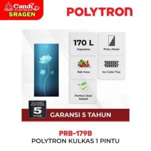 Polytron | Kulkas 1 Pintu Metallic Series 170 Liter