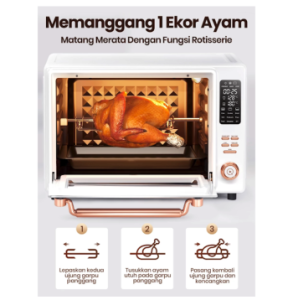 Mecoo Aesthetic Premium Digital Oven Listrik Low Watt 38 Liter