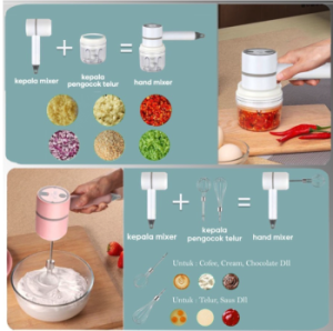 Wireless Portable 2 in 1 Hand Mixer