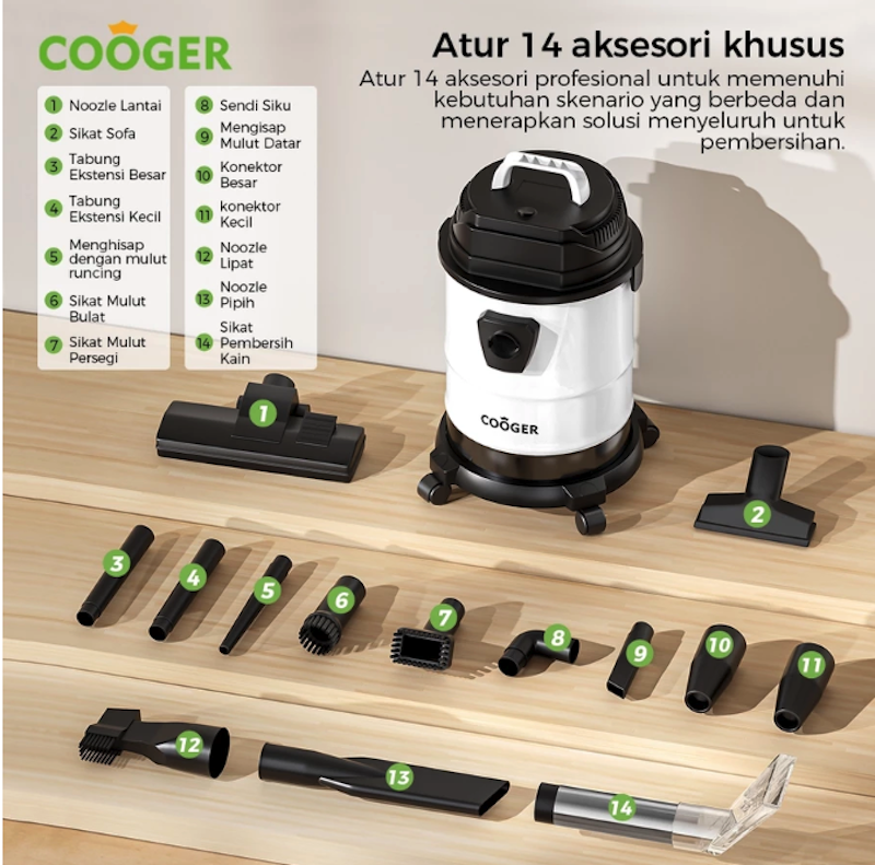Cooger Vacuum Cleaner Pro Wet And Dry