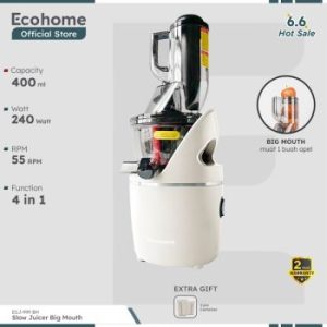Ecohome Slow Juicer Big Mouth