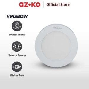 Krisbow® | Lampu Downlight Bulat Outbow LED 12W Kuning