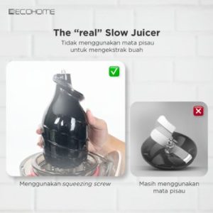 Ecohome Slow Juicer Big Mouth