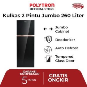 Polytron | Kulkas 2 Pintu Belleza Jumbo 260 Liter