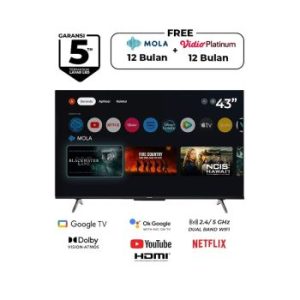 Polytron 4K UHD Smart Google TV 43 Inch